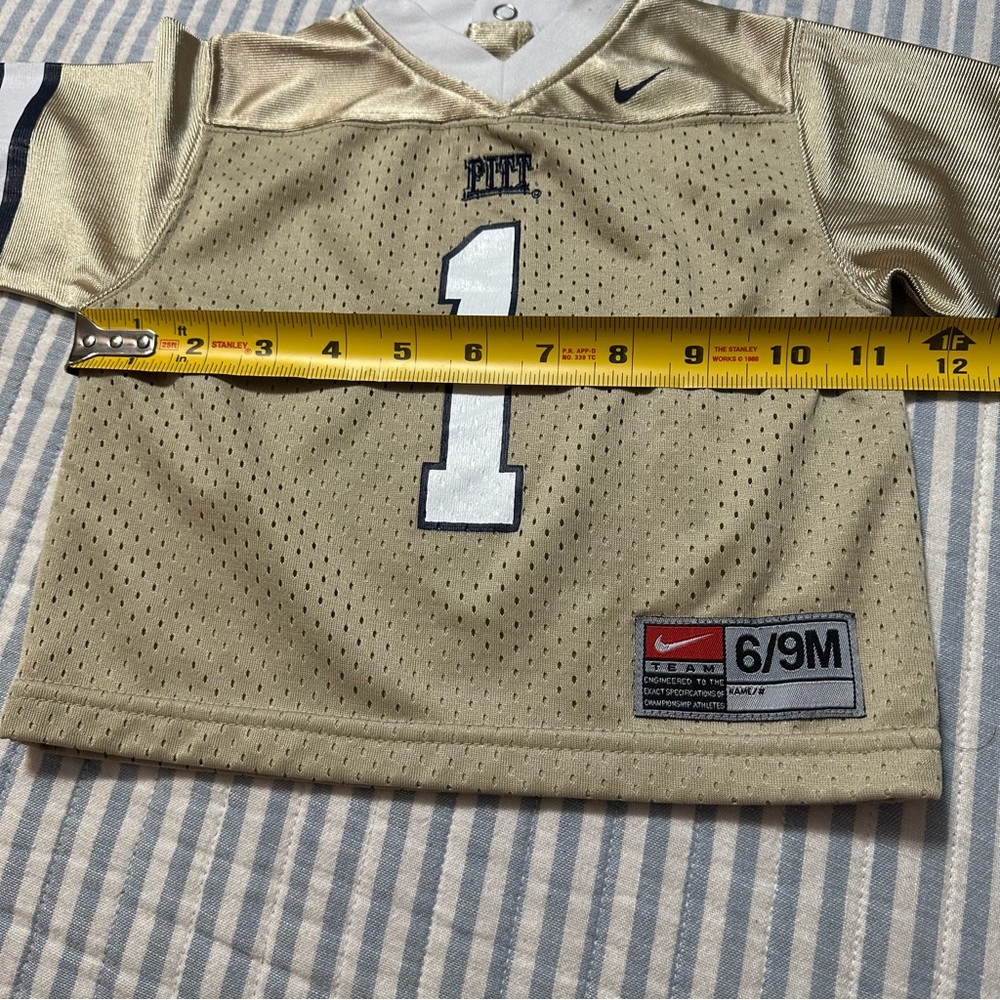 Vintage Nike Pittsburgh Panthers Infant Jersey #1 Gold 6-9M NCAA Team Pitt - Picture 5 of 12